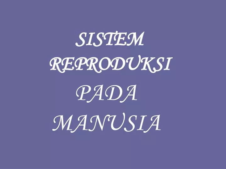 sistem reproduksi