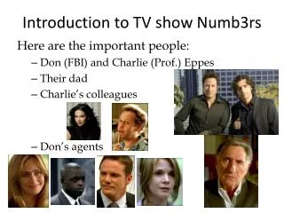 Introduction to TV show Numb3rs