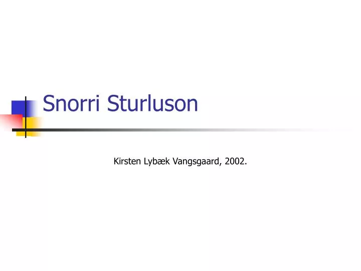 snorri sturluson