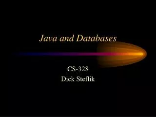 Java and Databases