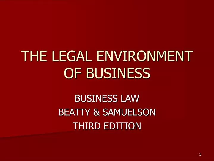 the legal environment of business