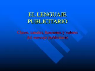el lenguaje publicitario