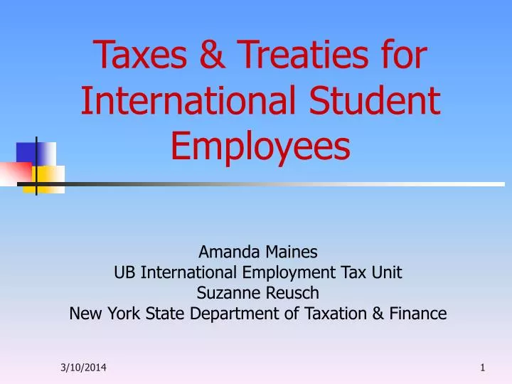 taxes treaties for international student employees