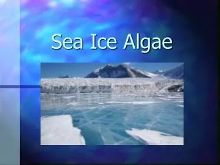 Sea Ice Algae