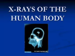 X-RAYS OF THE HUMAN BODY