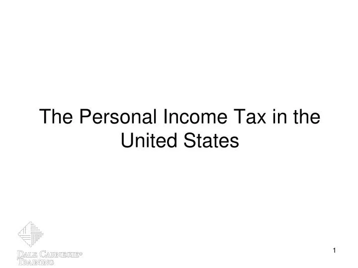 the personal income tax in the united states