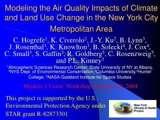 Modeling the Air Quality Impacts of Climate and Land Use Change in the New York City Metropolitan Area