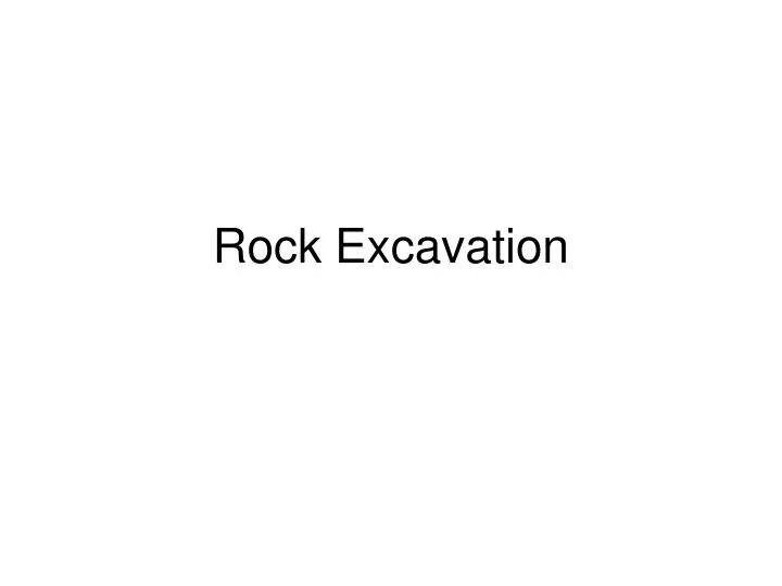 rock excavation