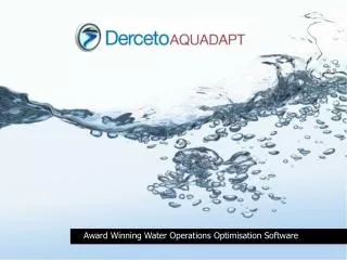 Award Winning Water Operations Optimisation Software