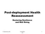 Post-deployment Health Reassessment - slide 1