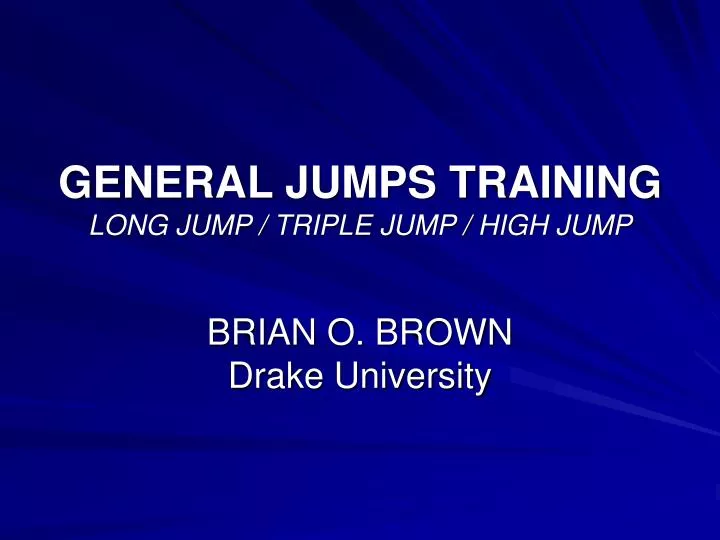 general jumps training long jump triple jump high jump