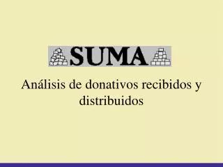 Análisis de donativos recibidos y distribuidos