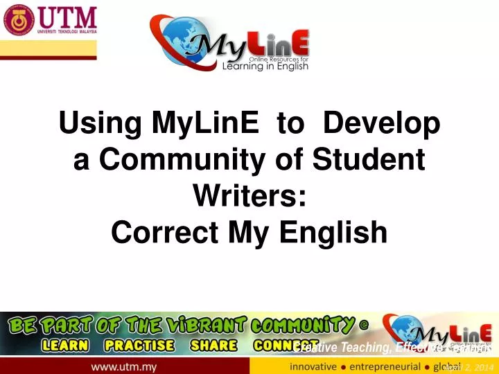 using myline to develop a community of student writers correct my english