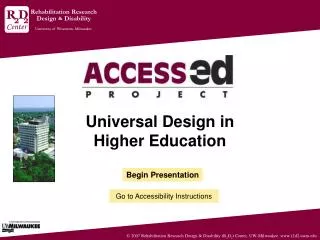 Universal Design in Higher Education