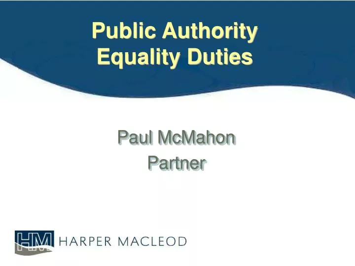 public authority equality duties