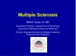 Multiple Sclerosis - slide 1