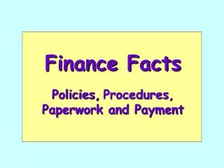 Finance Facts