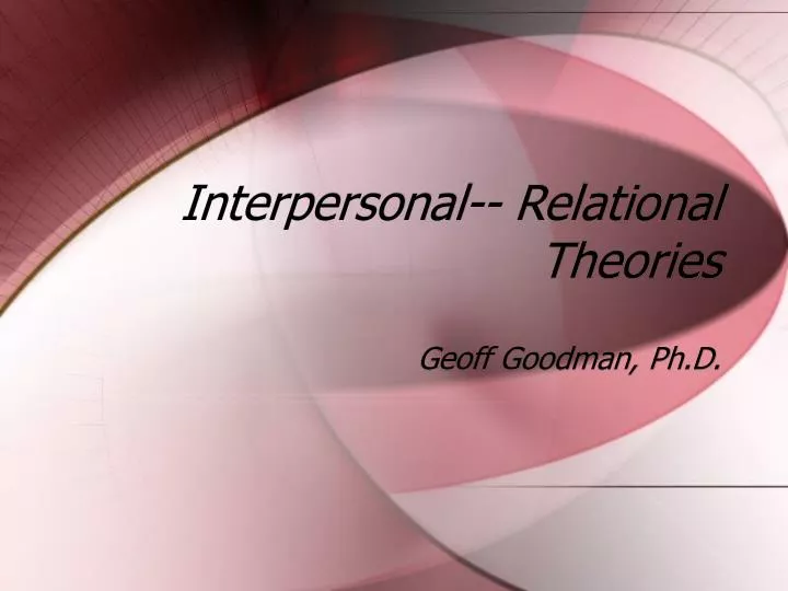 interpersonal relational theories