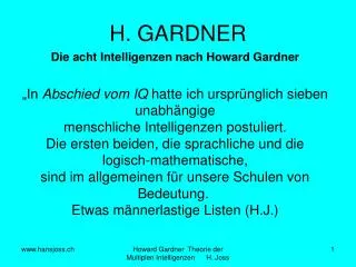 H. GARDNER