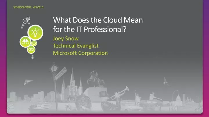 what does the cloud mean for the it professional