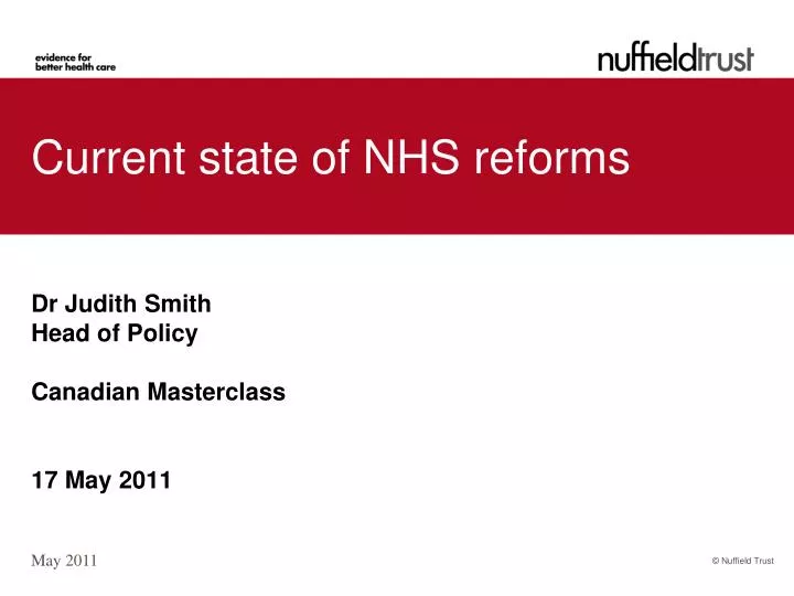 current state of nhs reforms