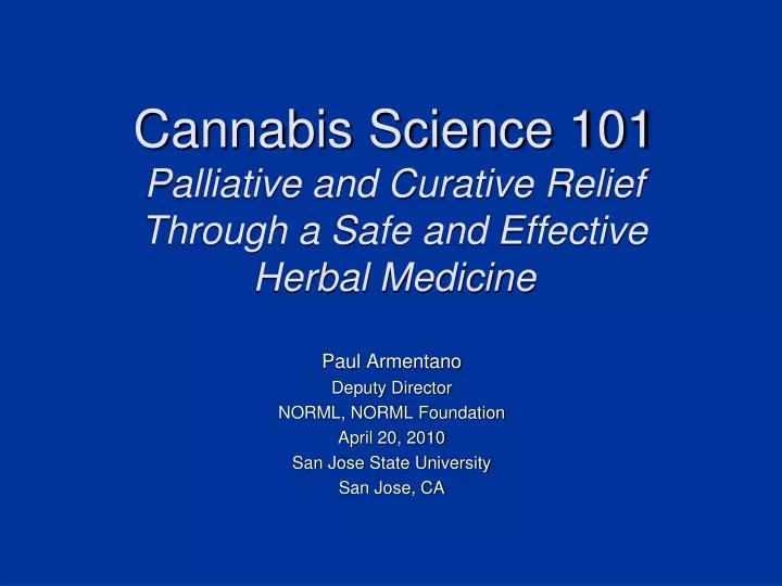 cannabis science 101 palliative and curative relief through a safe and effective herbal medicine