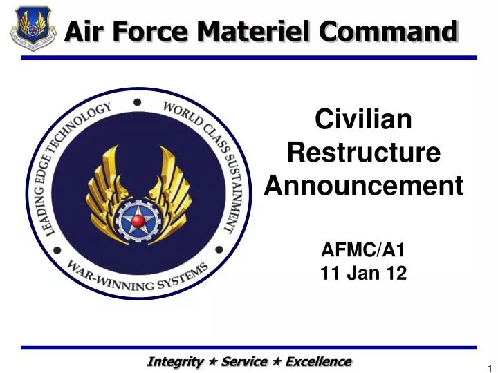 civilian restructure announcement afmc a1 11 jan 12