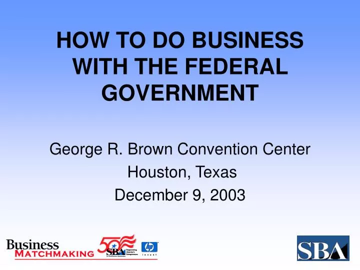 how to do business with the federal government