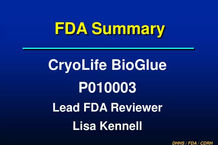 fda summary