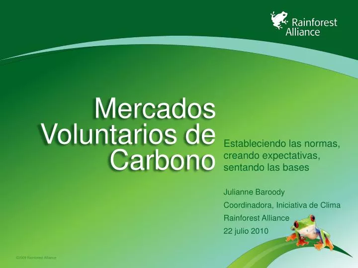 mercados voluntarios de carbono