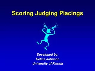 Scoring Judging Placings