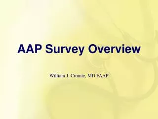 AAP Survey Overview