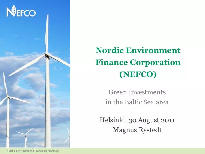 nordic environment finance corporation nefco