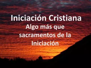 Iniciación Cristiana