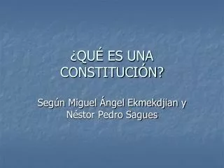 qu es una constituci n