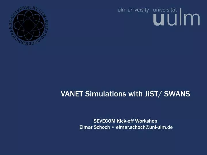 vanet simulations with jist swans