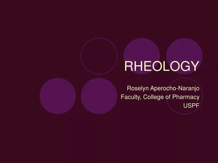 rheology