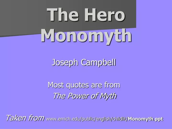 the hero monomyth