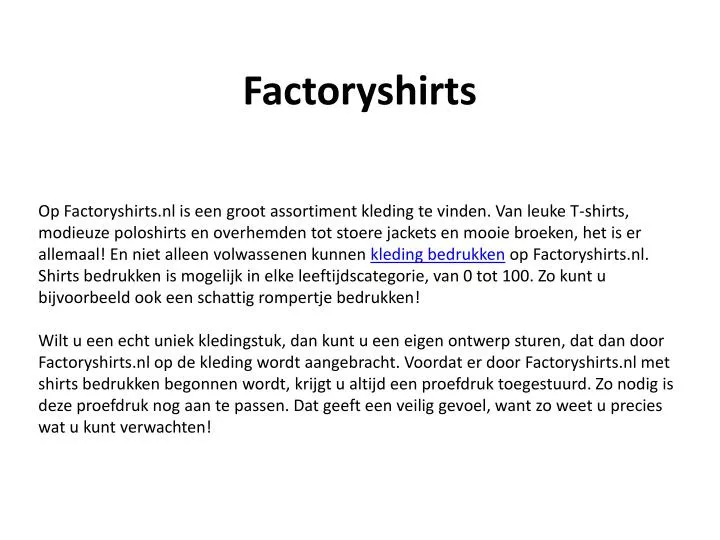 factoryshirts