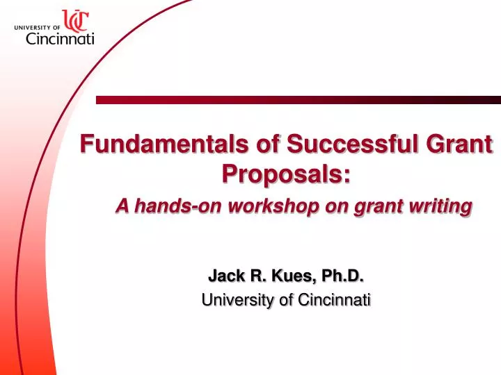 fundamentals of successful grant proposals a hands on workshop on grant writing