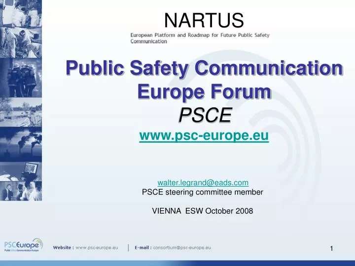 nartus public safety communication europe forum psce www psc europe eu