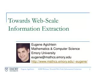 Towards Web-Scale Information Extraction