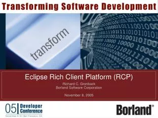 Eclipse Rich Client Platform (RCP)