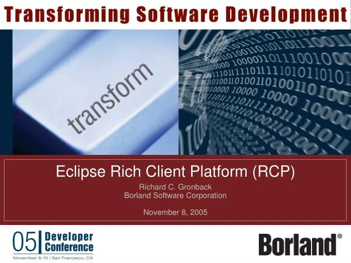 eclipse rich client platform rcp