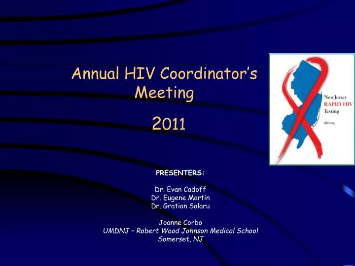 annual hiv coordinator s meeting 2 011