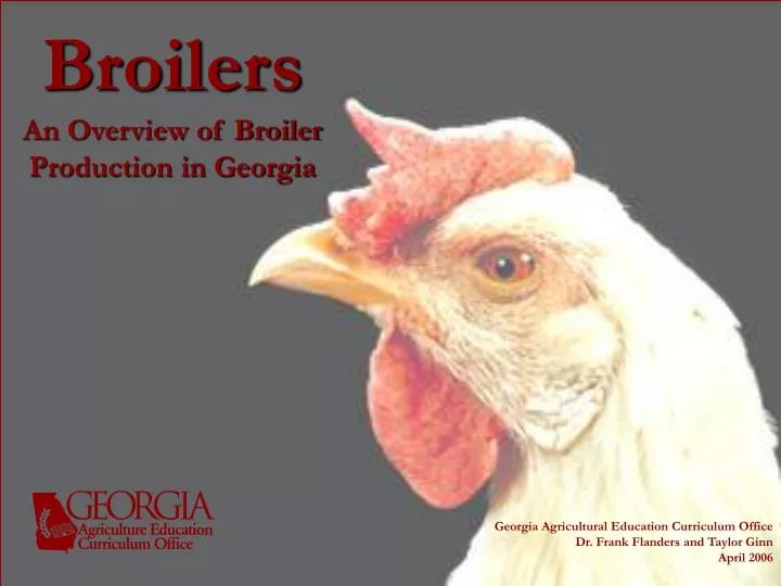 broilers an overview of broiler production in georgia