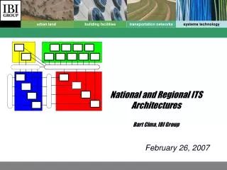 National and Regional ITS Architectures Bart Cima, IBI Group