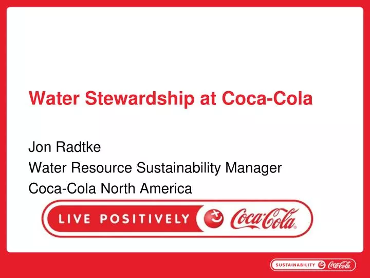 water stewardship at coca cola