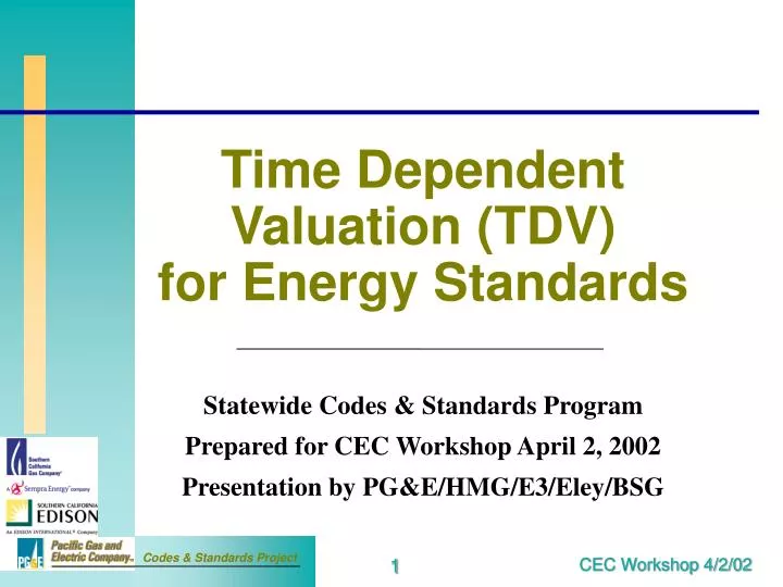 time dependent valuation tdv for energy standards