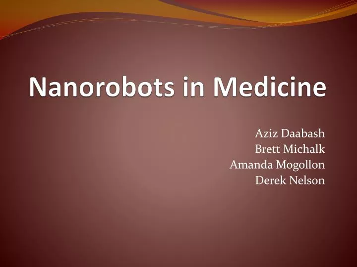 nanorobots in medicine
